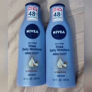 NEW!! 2 Nivea Shea Daily Moisture for Dry Skin 8.4oz